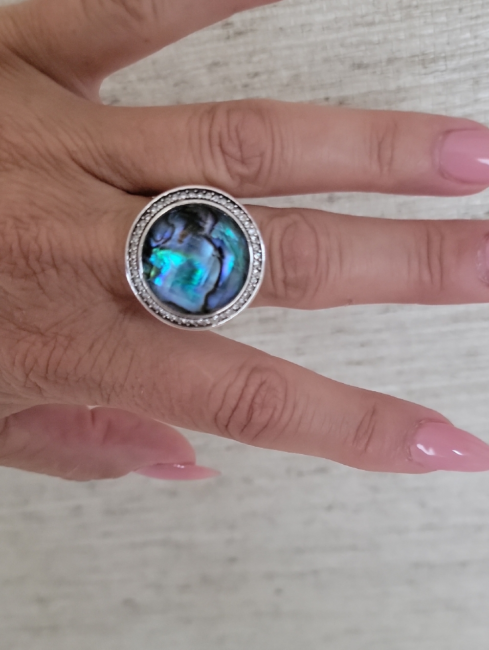 Judith Jack Sterling Silver Abalone Ring